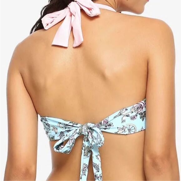 Disney Sleeping Beauty Flowers & Friends Halter Swim Top Size XS New - Picture 2 of 8